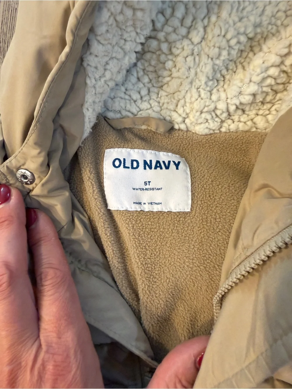 Old Navy Kids Hooded Puffer Jacket - Beige